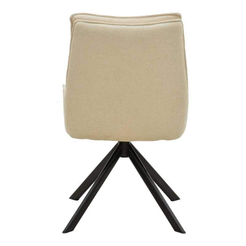 Scaun rotativ Model Konelian, Bej/Negru , 54x63x88 cm - 4 | YEO