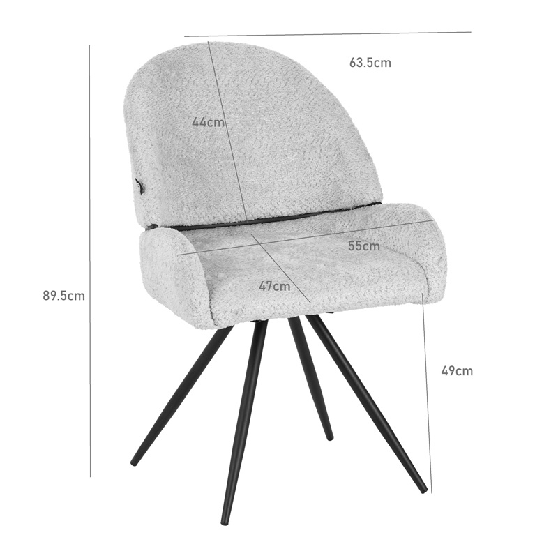 Scaun Rotativ Model Morea, Verde masliniu/Negru, 55x63.5x89.5 cm