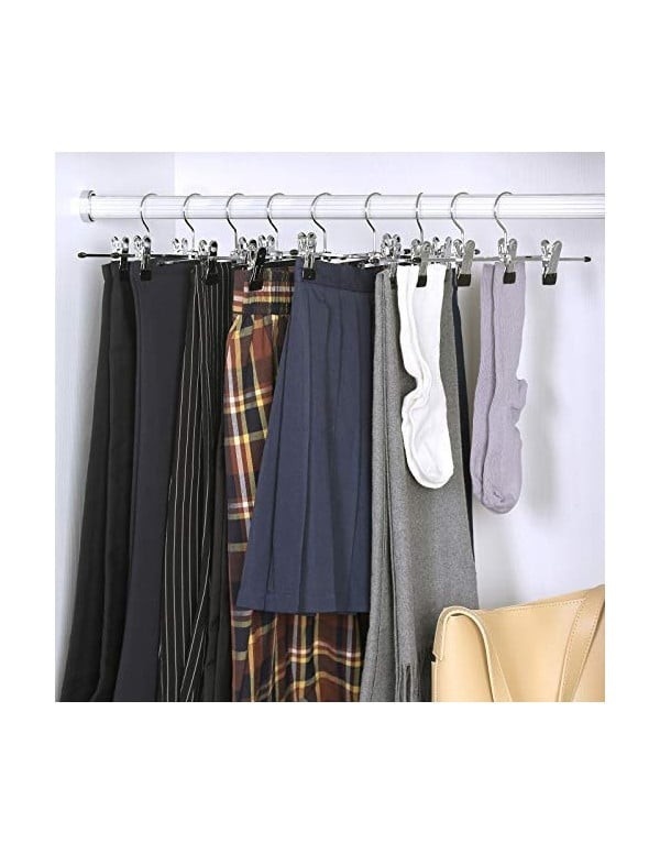 Set 20 de umerase pentru pantaloni, Songmics, 31 cm, Argintiu, CRI003-20 - 1 | YEO