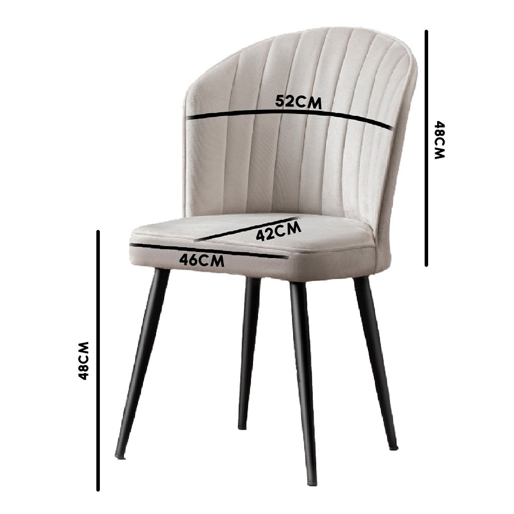 Set 4 scaune Model Rubi, Negru, 52x42x85 cm - 2 | YEO