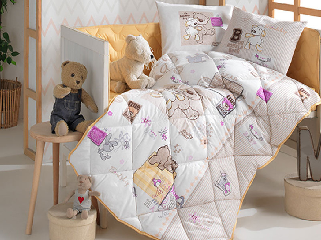 Set Complet Lenjerie Patut Bebe Friendship (Bumbac 100%)