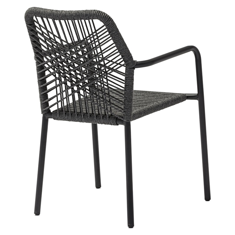 Set masă și scaune de exterior, 3 Piese, Model Kliton-Kherson, Antracit, 80x80x74 cm - 2 | YEO