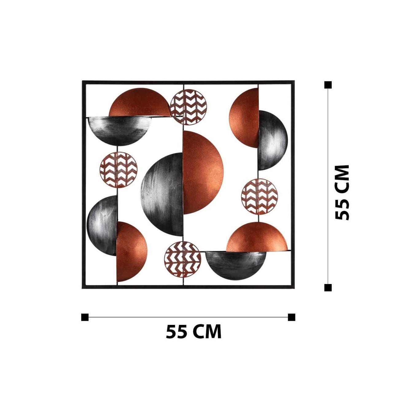 Tablou metalic Aurora Multicolor 55x55 cm