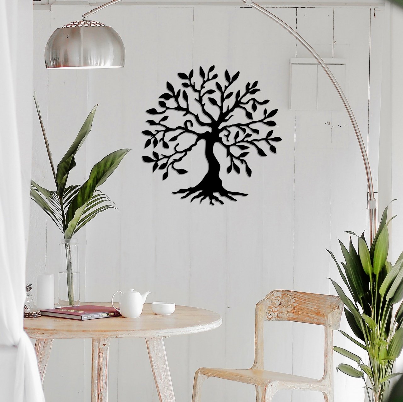 Tablou metalic Tree Negru 60x60 cm - 3 | YEO