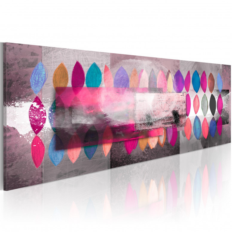 Tablou pictat manual - Color trends 120x40 cm