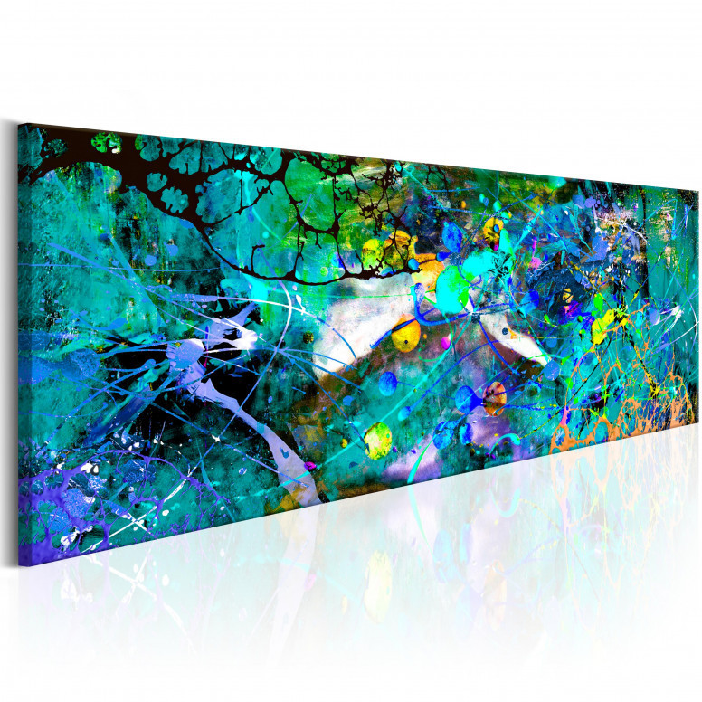 Tablou - Sapphire Jungle 120x40 cm