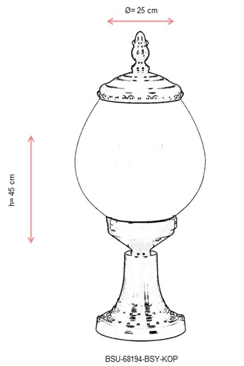 Aplica de perete exterior KOP Alb 45x25 cm