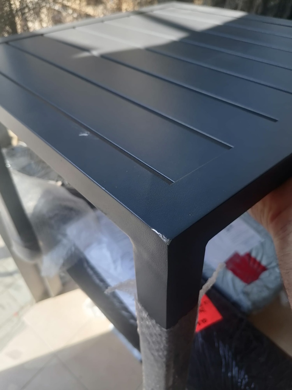 ASA CUM E! Masă de exterior din aluminiu Model Kliton, Antracit, 45x45x41 cm - 2 | YEO