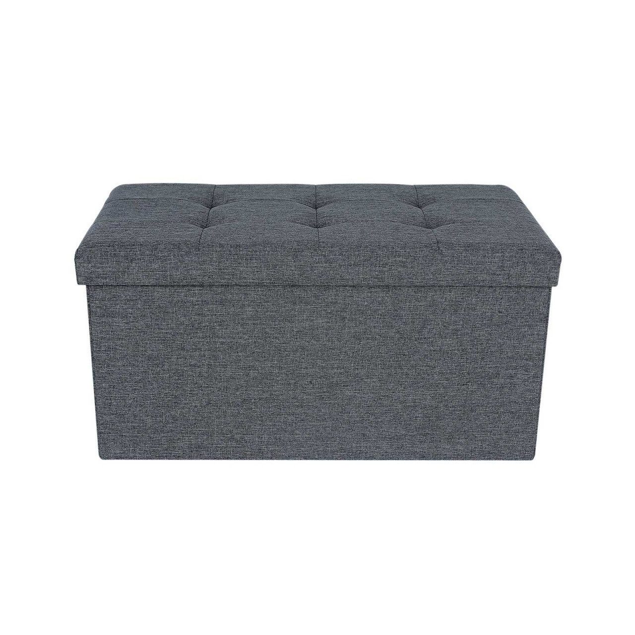 Banca hol tip Cufar Model Aliana, Gri, 76x38x38 cm - 4 | YEO