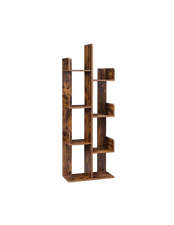 Biblioteca Vasagle, Model Estella, 50x25x140 cm, Maro rustic