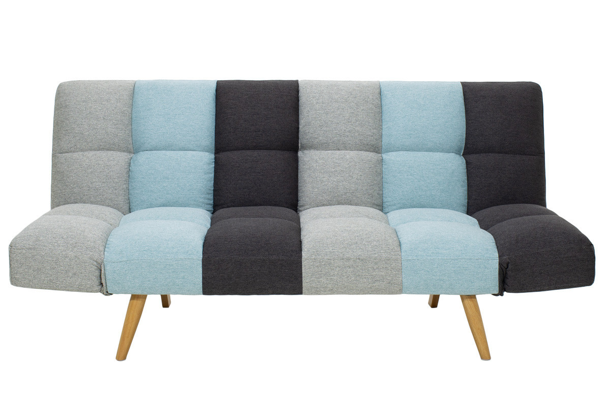 Canapea extensibila 3 locuri Freddo material textil multicolora 182x81x84 cm - 3 | YEO