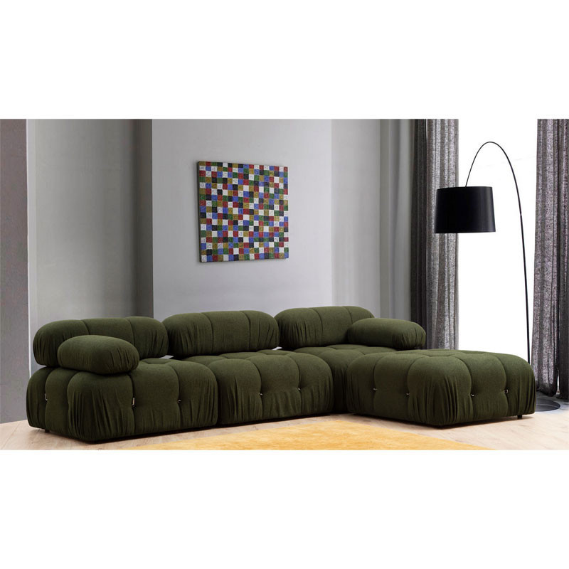 Canapea modulara Divine cu material textil de culoare verde 288/190x75cm - 1 | YEO