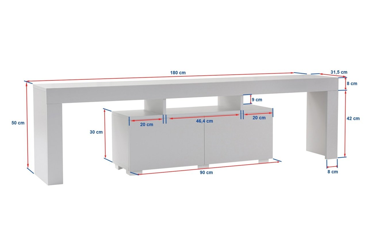 Comoda TV Model Enclave, Lemn Negru