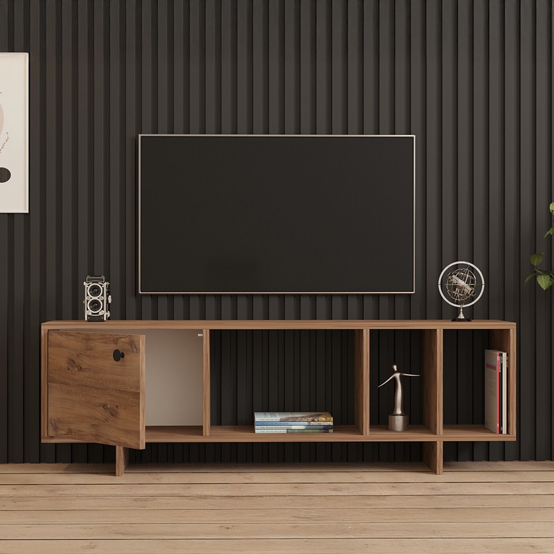 Comodă TV Model Mueble, Stejar sonoma, 140x29x45 cm - 3 | YEO