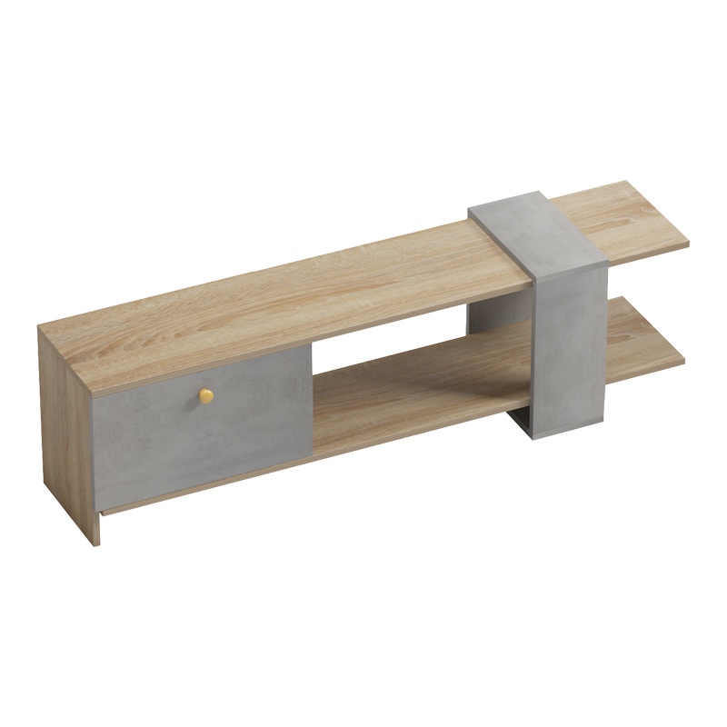 Comodă TV Model Standi, Stejar sonoma/Gri, 120x25x36.8 cm - 3 | YEO