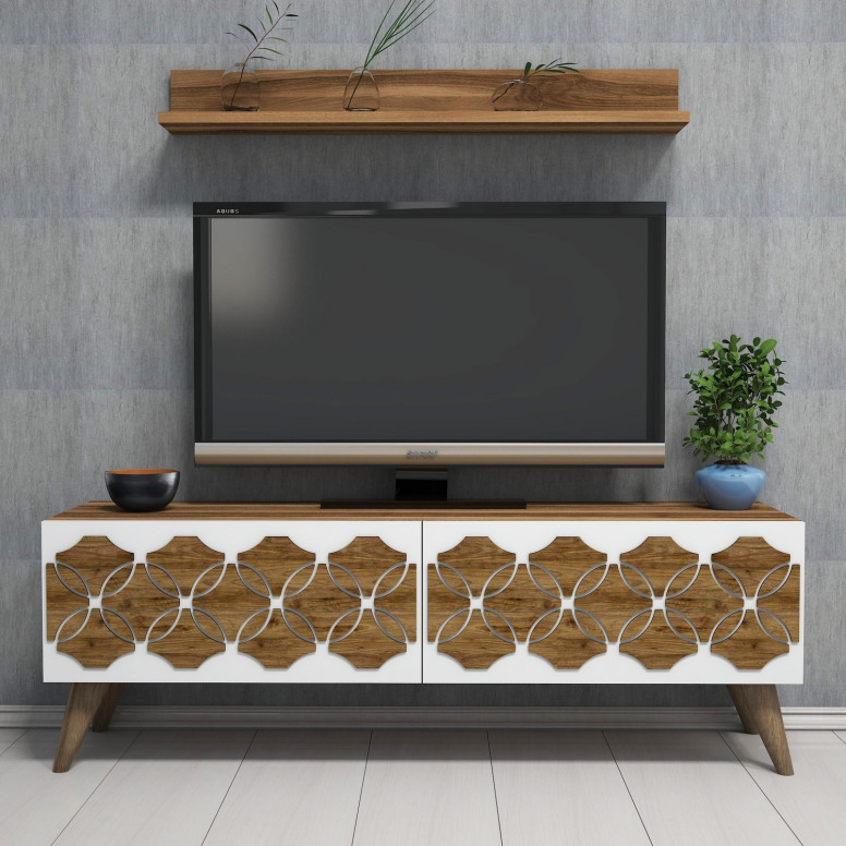 Comoda TV Nisan - Walnut - 2 | YEO