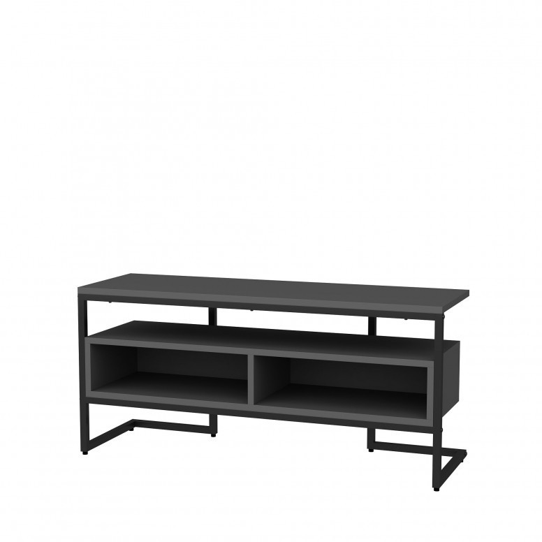 Comoda TV Salvador, Model Merrion, 110x49.9x35 cm, Negru/Antracit - 3 | YEO