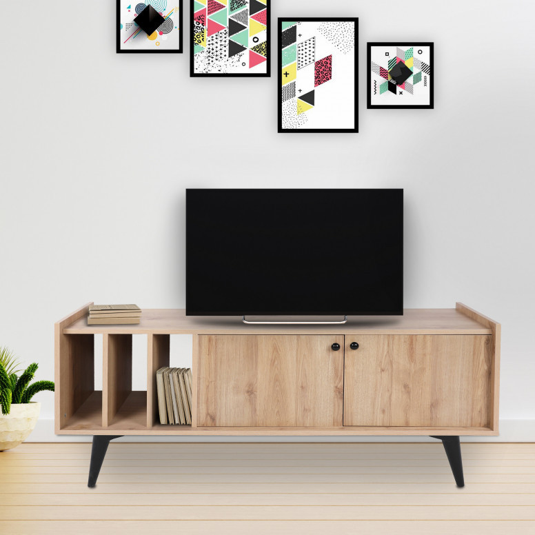 Comoda TV Salvador, Model Viyana, 150x40x62 cm, Stejar