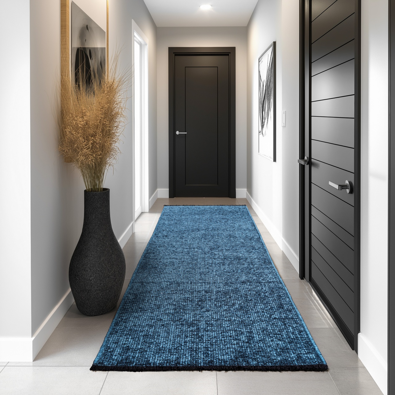 Covor traversa Space Albastru, 80 x 150 cm
