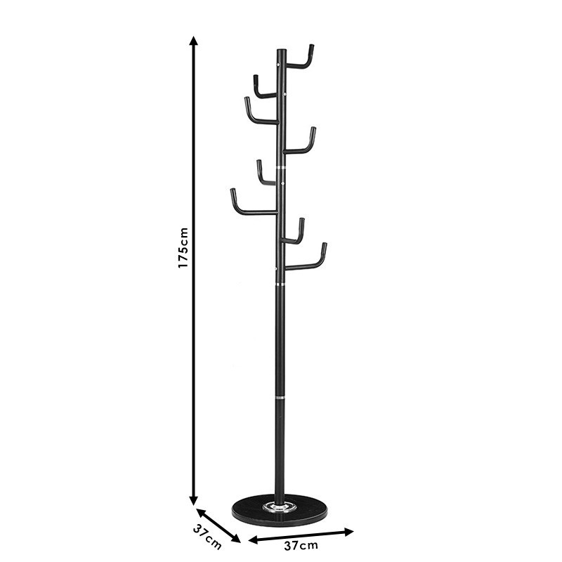 Cuier haine tip pom Lorenda metal negru D37x175cm - 3 | YEO