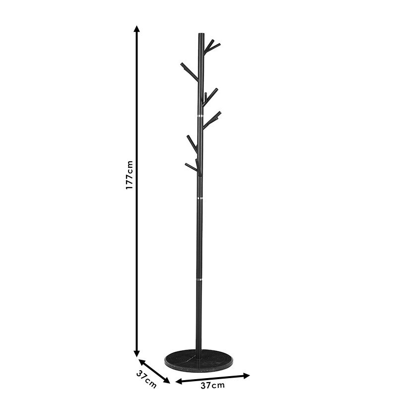 Cuier tip pom Model Marietta, Alb, 37x37x177 cm - 4