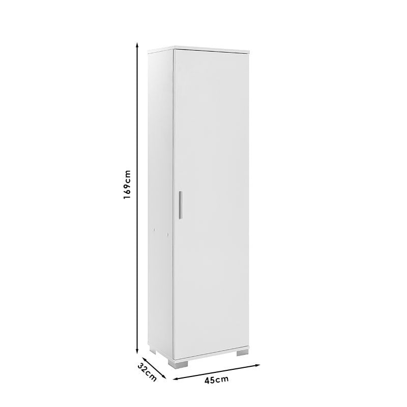 Dulap multifunctional Model Chad, Alb, 45x32x169 cm