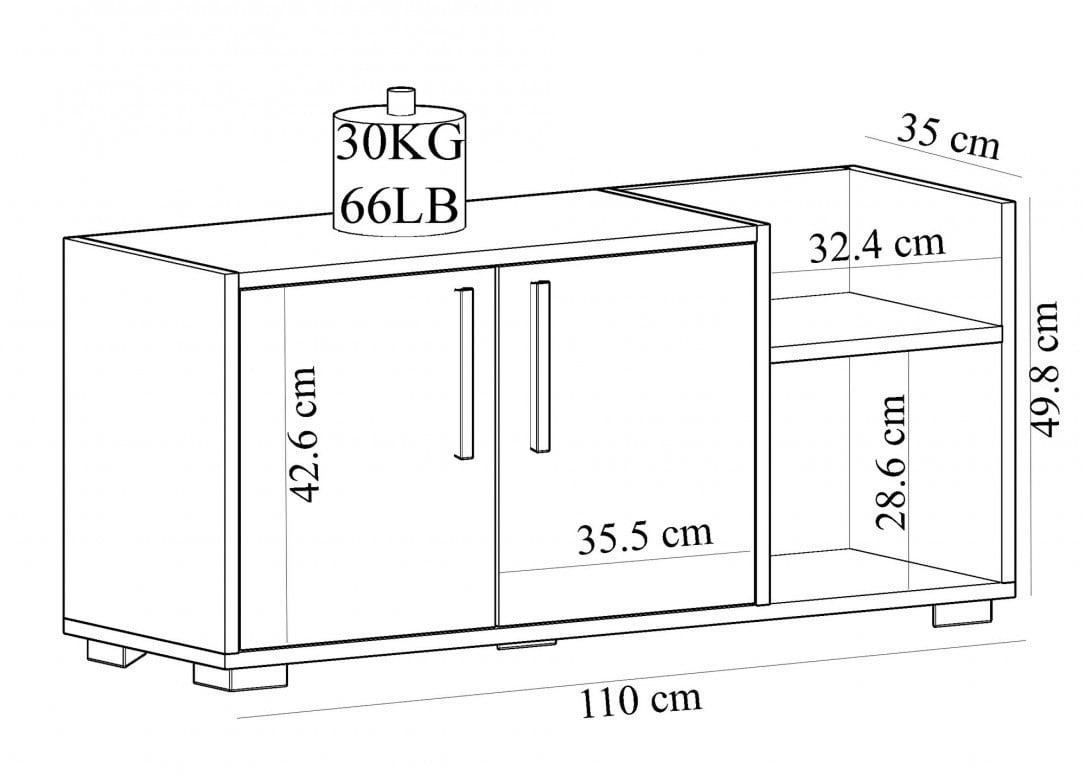 Dulap Pantofi Model Salem, Alb