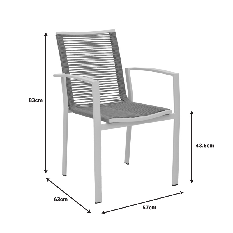 Fotoliu de Gradina Model Jonian, Natural/Champagne, 57x63x83 cm
