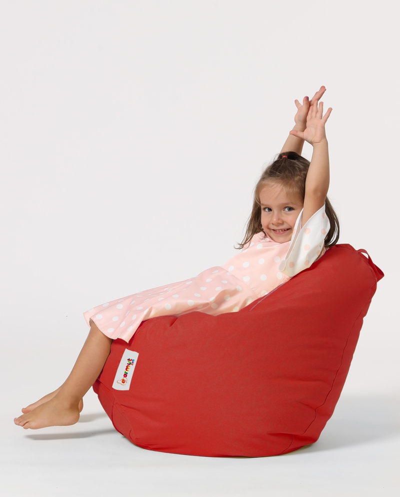 Fotoliu de Grădină tip Bean Bag Model Premium Kids, Roșu