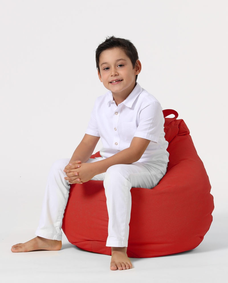 Fotoliu de Grădină tip Bean Bag Model Premium Kids, Roșu - 3 | YEO