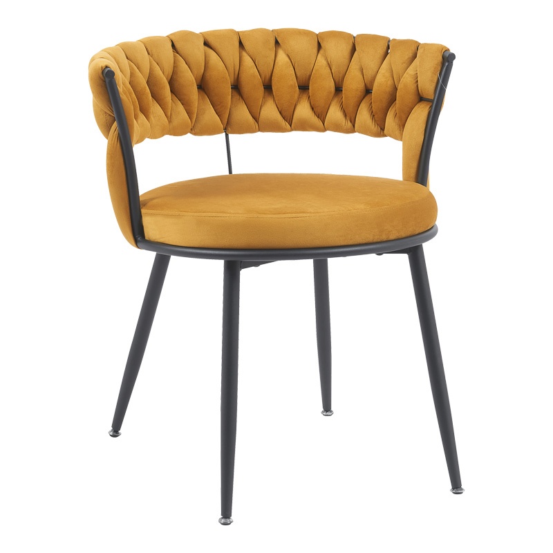 Fotoliu Model Alkia, Galben/Negru, 60x57x68 cm