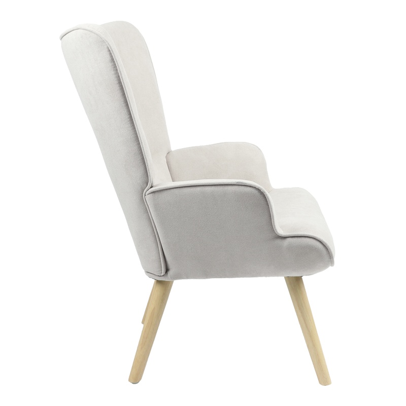 Fotoliu Model Fluffy V2, Gri/Natur, 75x69x96 cm - 3 | YEO