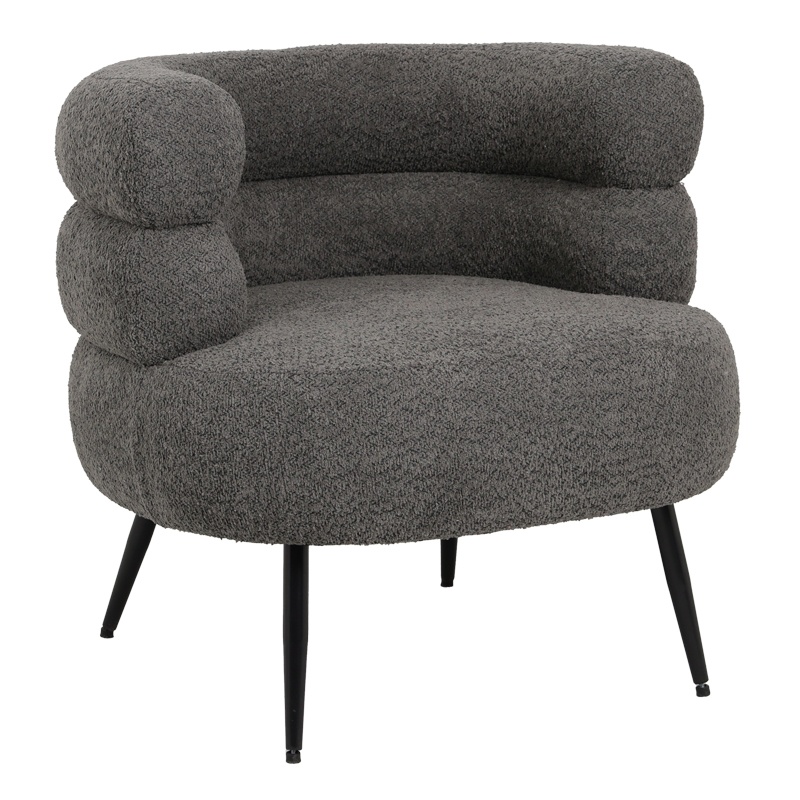Fotoliu Model Foleja, Gri inchis/Negru , 76x75x72 cm
