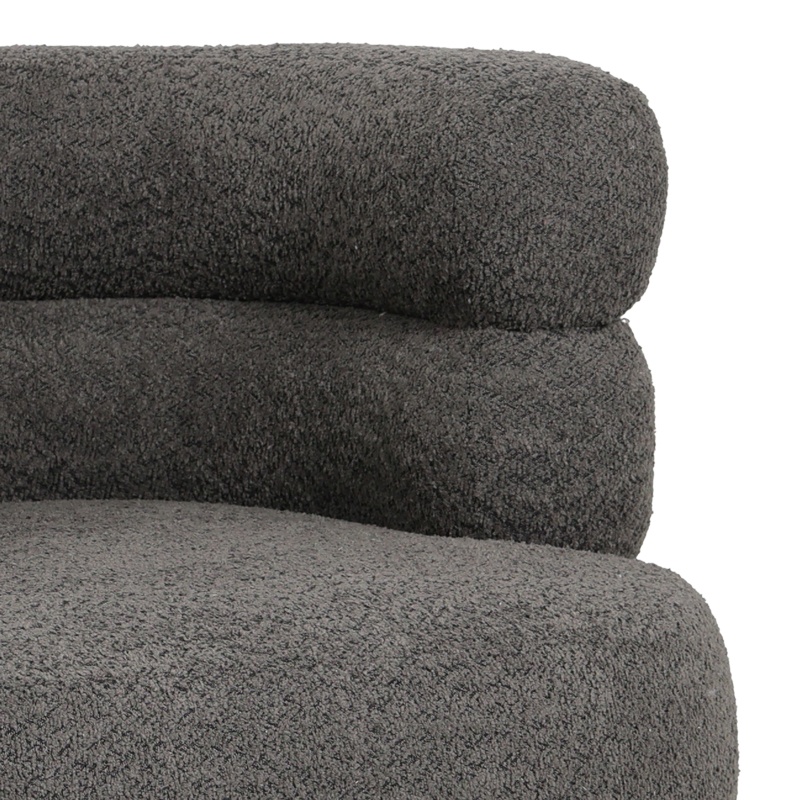 Fotoliu Model Foleja, Gri inchis/Negru , 76x75x72 cm - 1 | YEO