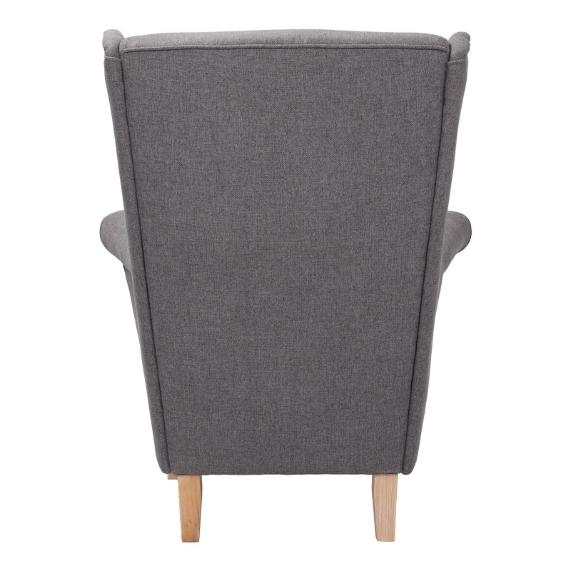 Fotoliu Model Malei, Gri/Natur, 85x93x100 cm - 3 | YEO