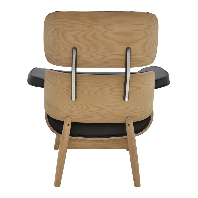 Fotoliu Model Mirto, Negru/Nuc, 80x80x96.5 cm - 4 | YEO