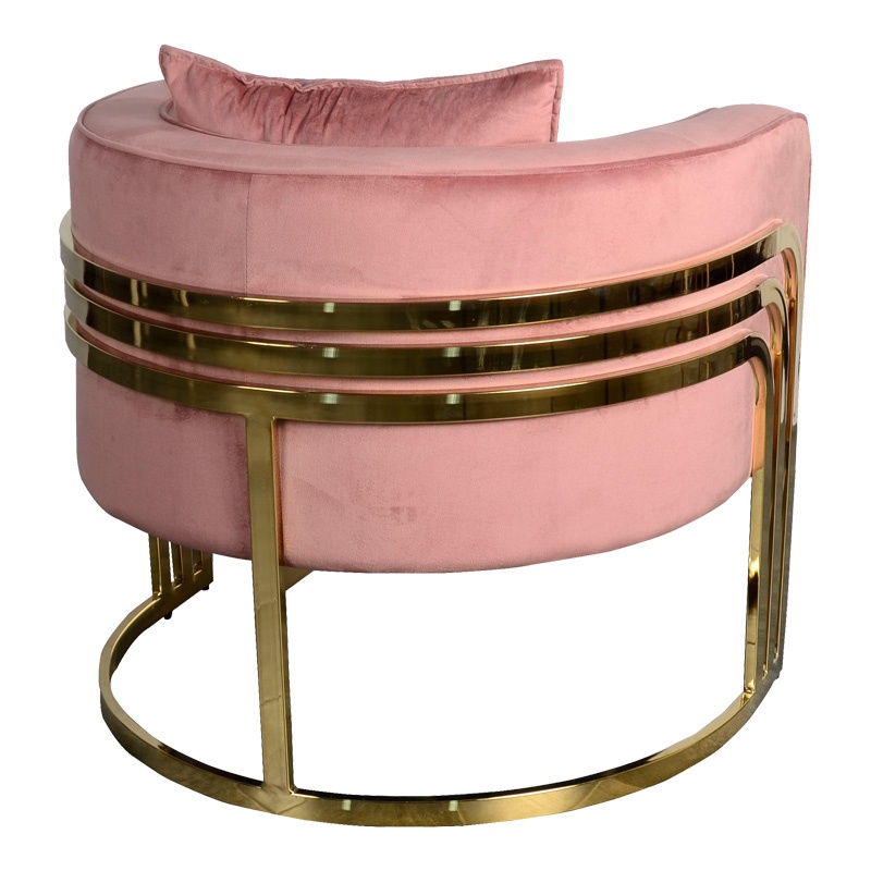 Fotoliu Model Roblu, Rose/Auriu, 72x77.4x70 cm - 1 | YEO