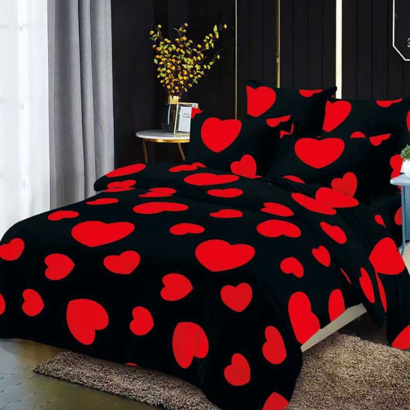 Lenjerie cu elastic 180x200cm, Lunelle, 4 Piese