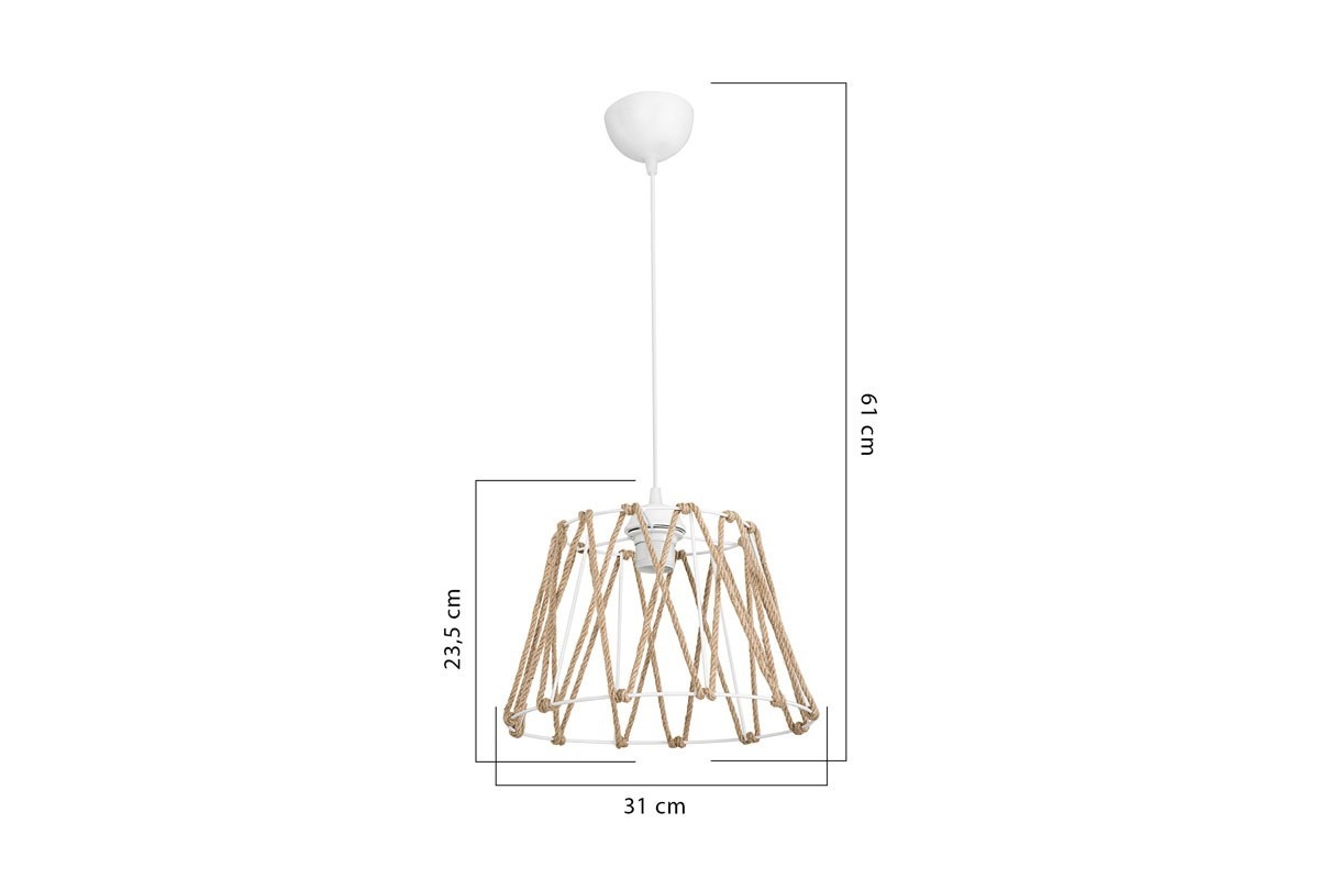 Lustra, Pako Word, PWL-1160, E27, Alb, 30 x 54 cm - 1 | YEO