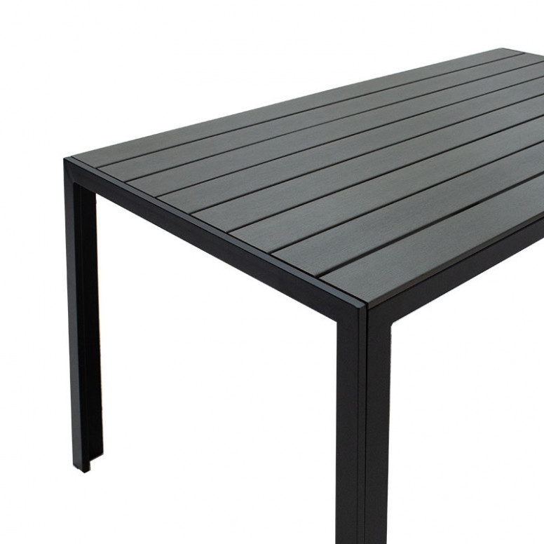 Masa de Gradina Nares Negru - Gri Inchis 140x80x72.5 cm - 2 | YEO