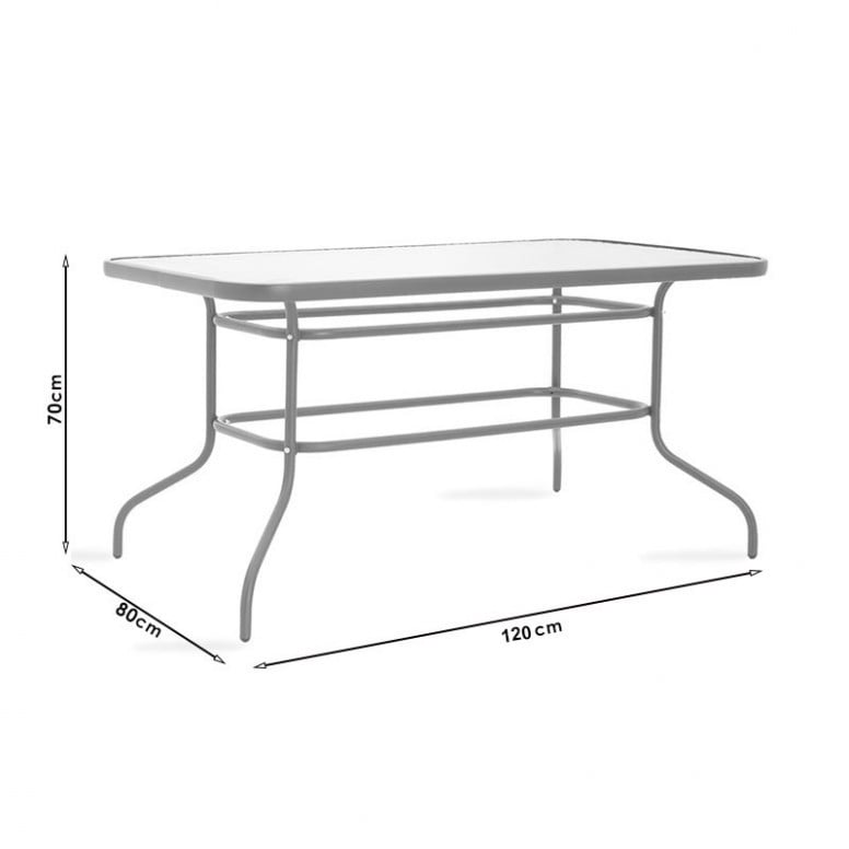 Masa de Gradina Valor Alb 120x70x70 cm