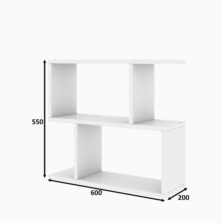 Masuta Auxiliara Model Novalee, 60x20x55 cm, Alb - 4 | YEO