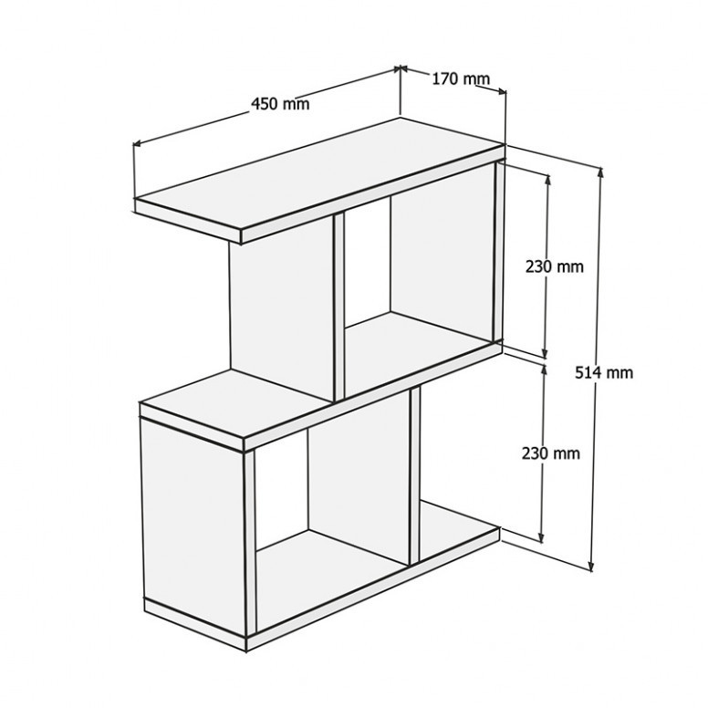 Masuta Auxiliara Zet Alb 51x17x45 cm - 3 | YEO