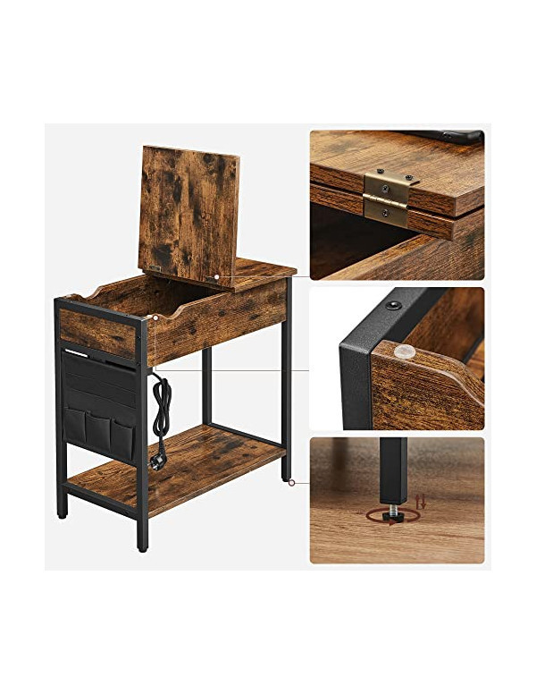 Masuta de Cafea Model Ana, 60x31x60 cm, Maro Rustic