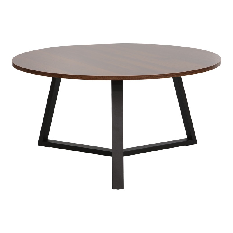 Masuta de Cafea Model Berton, Nuc/Negru, D80x40 cm - 2 | YEO