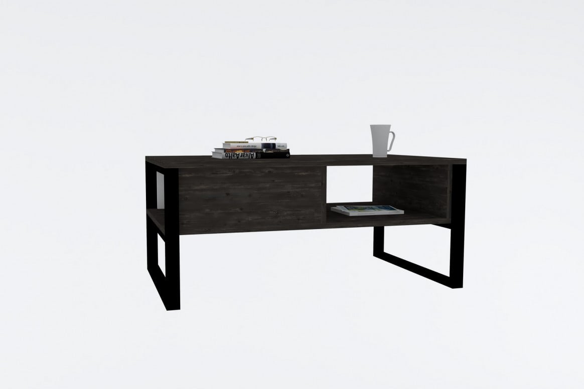 Masuta de Cafea Model Crawford, 100x44x60 cm, Antracit - 1 | YEO