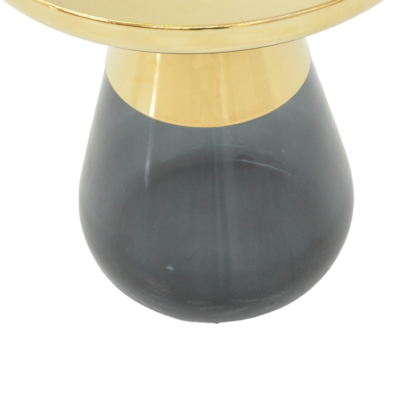 Masuta de Cafea Model Kunlo, Negru/Auriu, D50x53.5 cm - 3 | YEO
