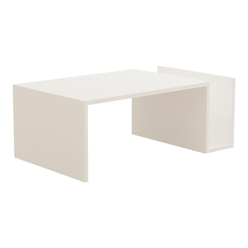 Masuta de Cafea Model Poko, Alb, 86.8x50x32.4 cm