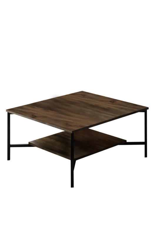 Masuta de Cafea Model Willow, 80X80X40 cm, Nuc Negru - 2 | YEO