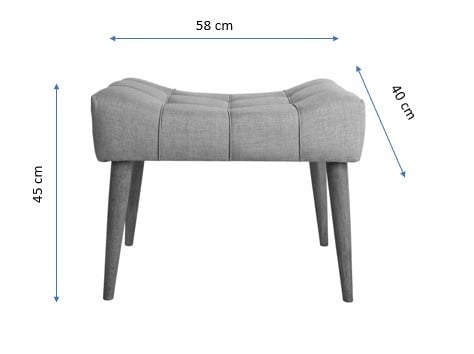 Pouffe Model New Cool, Albastru Saxe